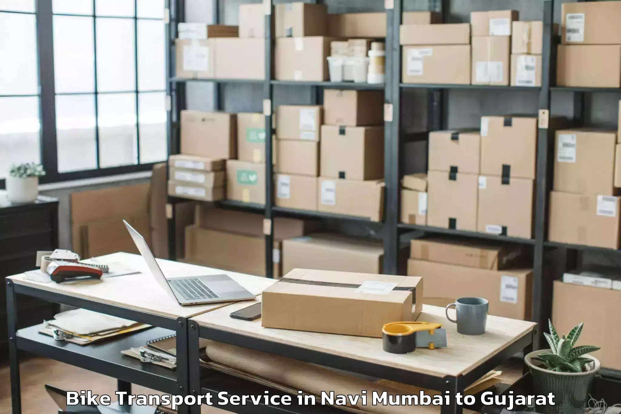 Hassle-Free Navi Mumbai to Sikka Bike Transport